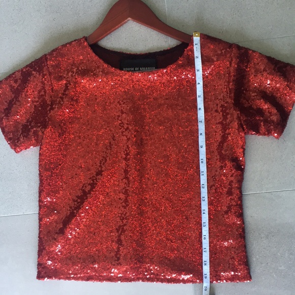 House of MuaMua red sequin top - Picture 4 of 10
